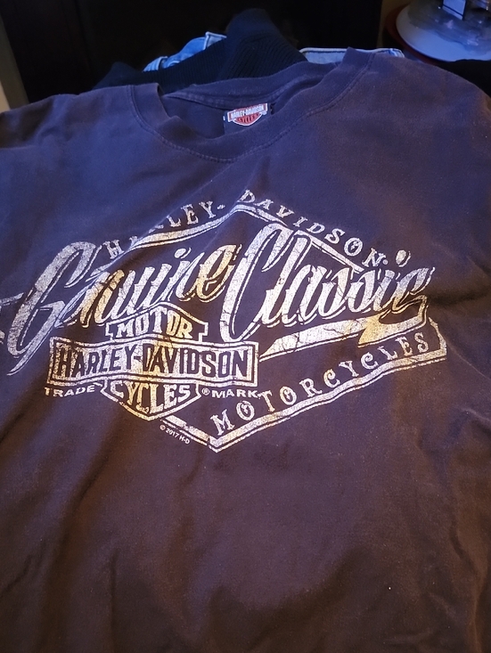 Harley-Davidson Other - Harley-Davidson Black Tee with Metallic Silver Graphic